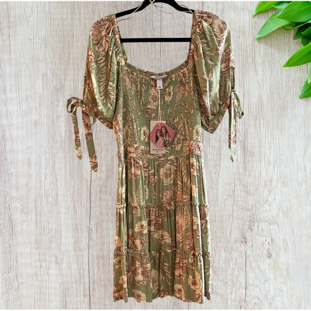 Floral Green Dress by Agua Bendita Size L